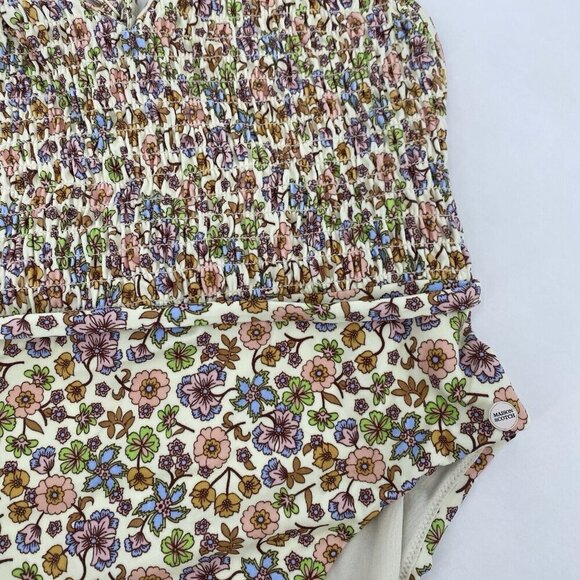 Scotch & Soda Tropical Size Small Smocked Floral One Piece Swimuit Strappy Ditsy - Picture 5 of 14